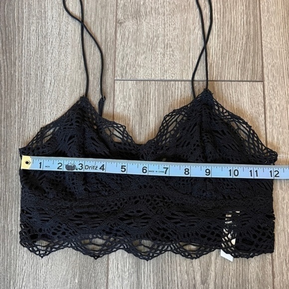 Free People Mariana Bralette In Black Size Extra Small - Picture 7 of 15